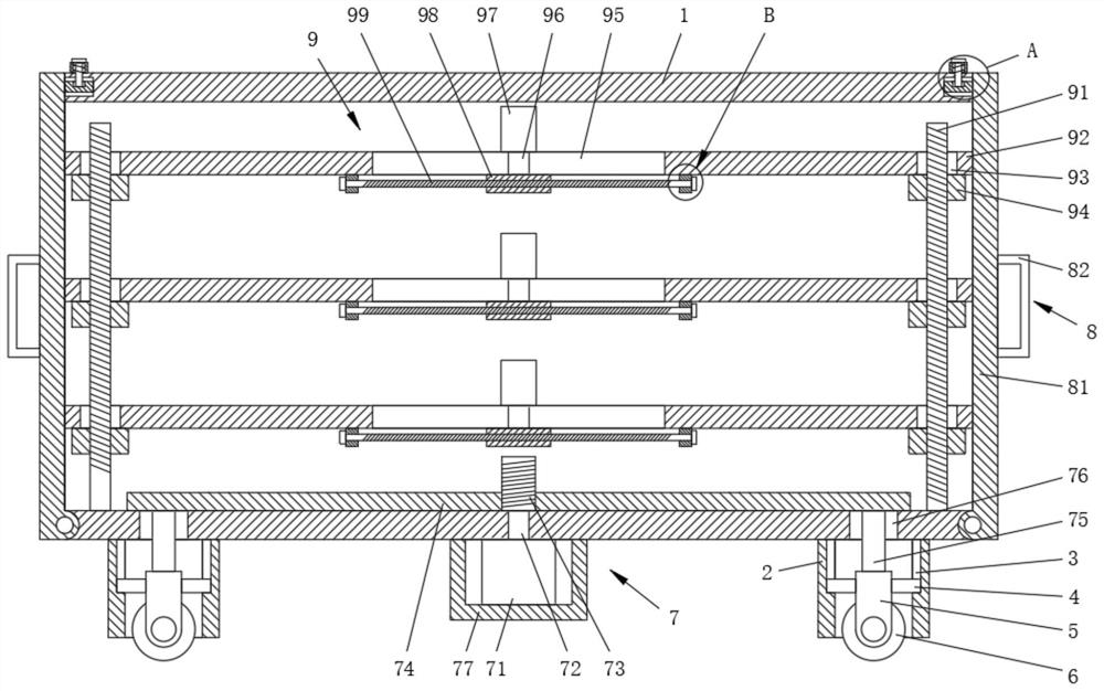 Multifunctional movable collecting trolley for vegetable picking