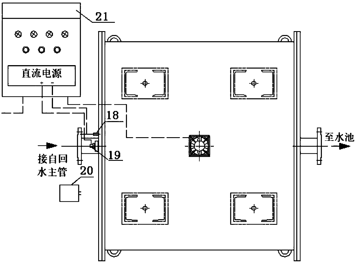 Modular normal-pressure electrochemical treatment device