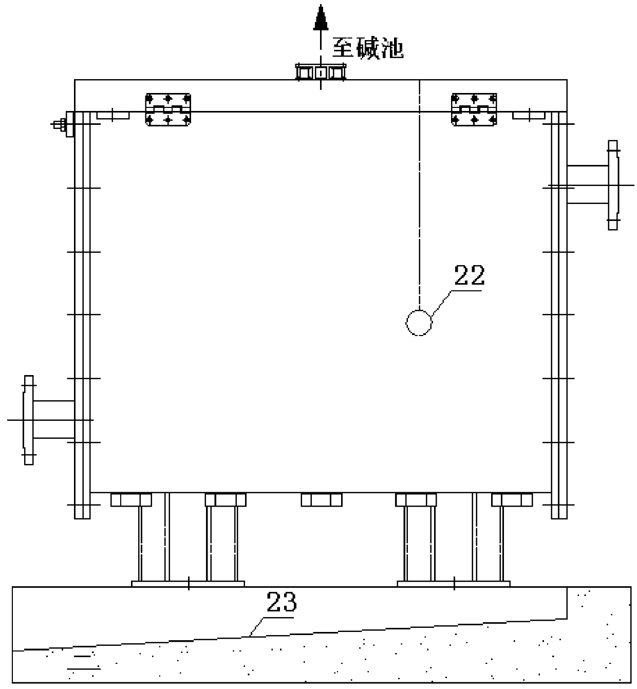 Modular normal-pressure electrochemical treatment device