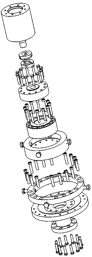 Fatigue testing machine capable of adjusting coaxiality and loading chain centering adjustment method