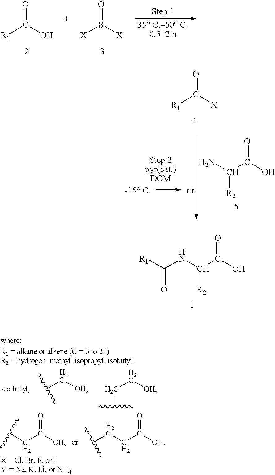 Preparation of amino acid-fatty acid amides