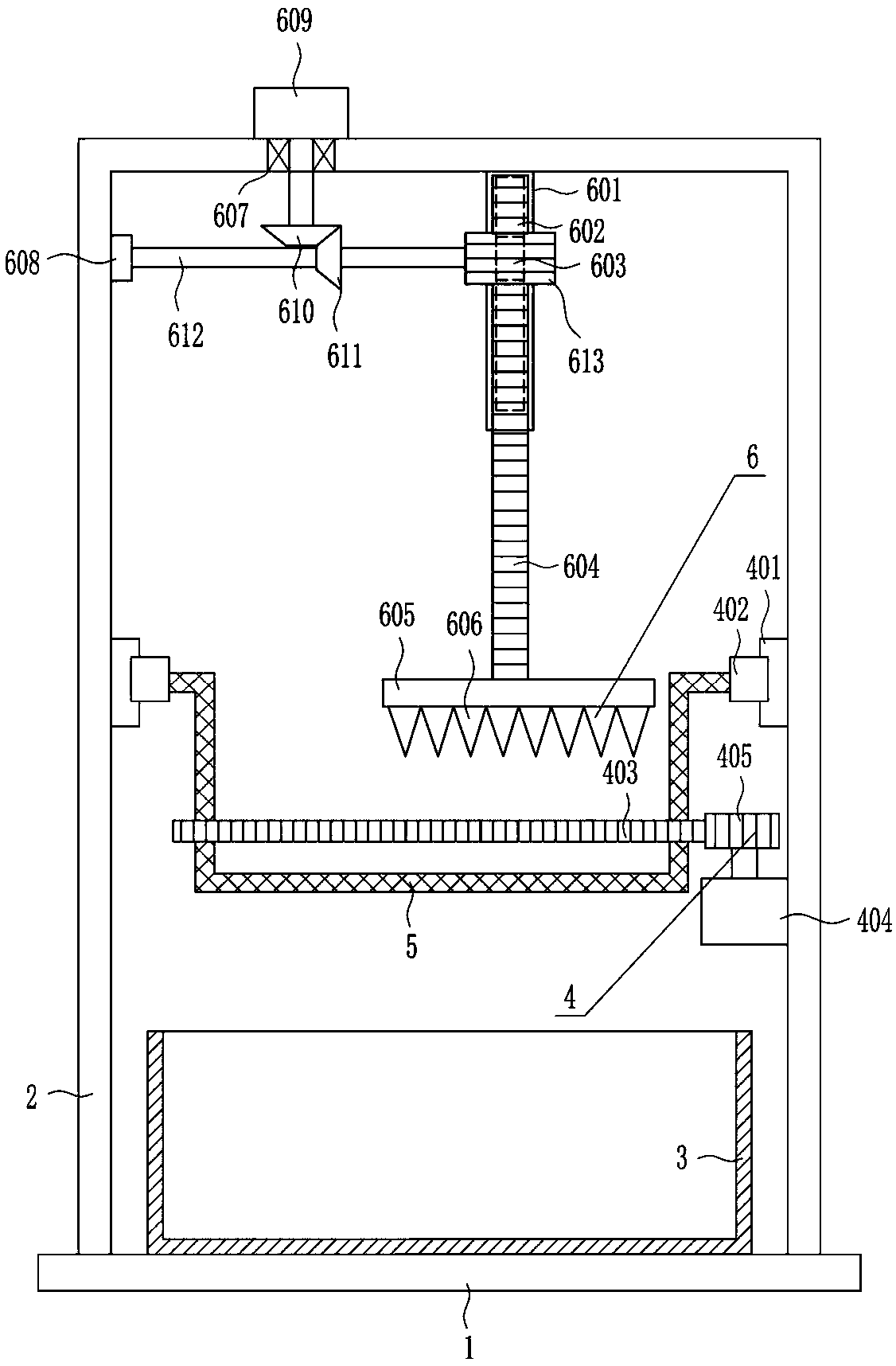 A waste material treatment device for cultural media