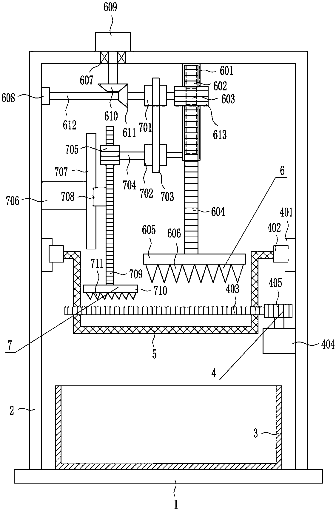 A waste material treatment device for cultural media