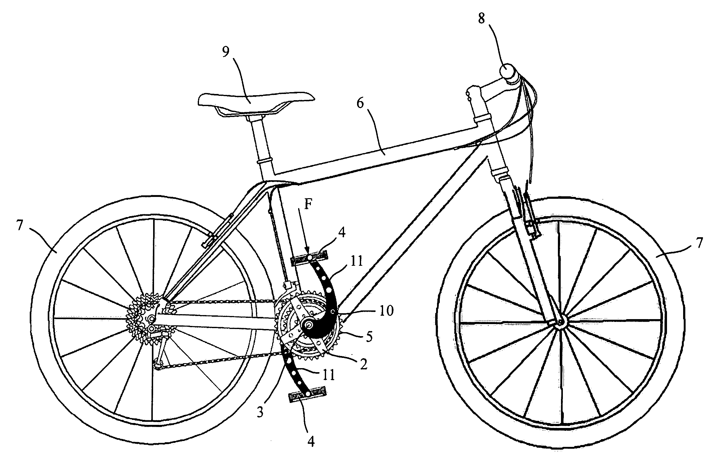 Effort-saving bicycle and transmission crank