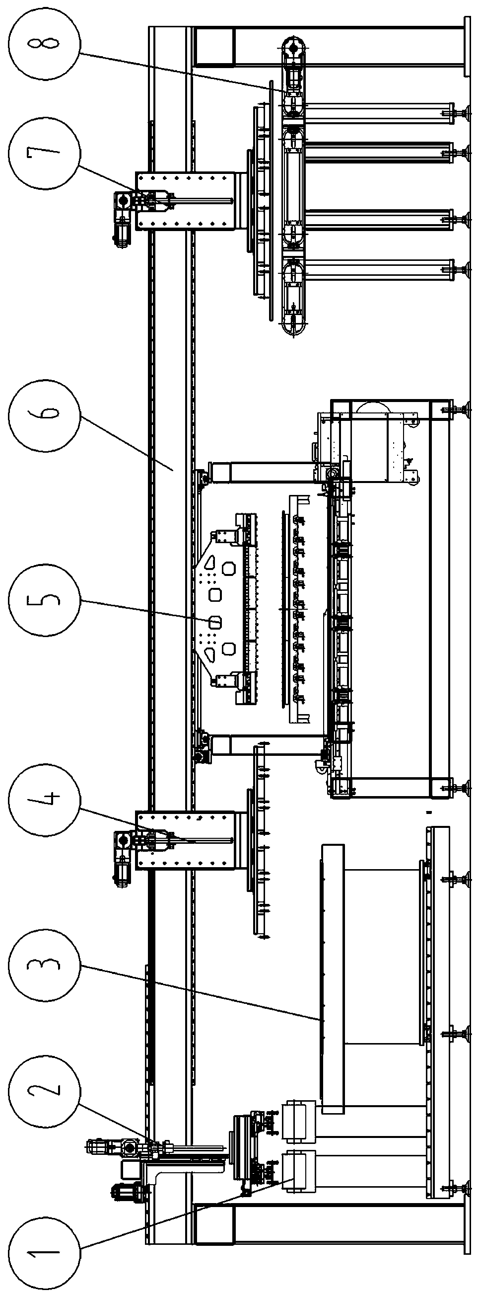 Photovoltaic assembly battery string precise layout and bus bar efficient welding machine