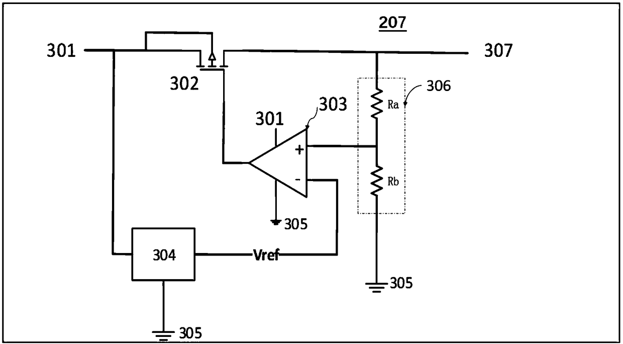 Voltage following series power supply circuit