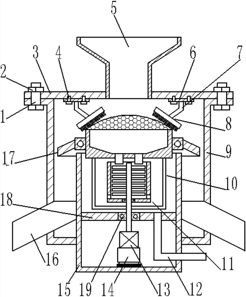 Filtering and draining device for municipal gardens