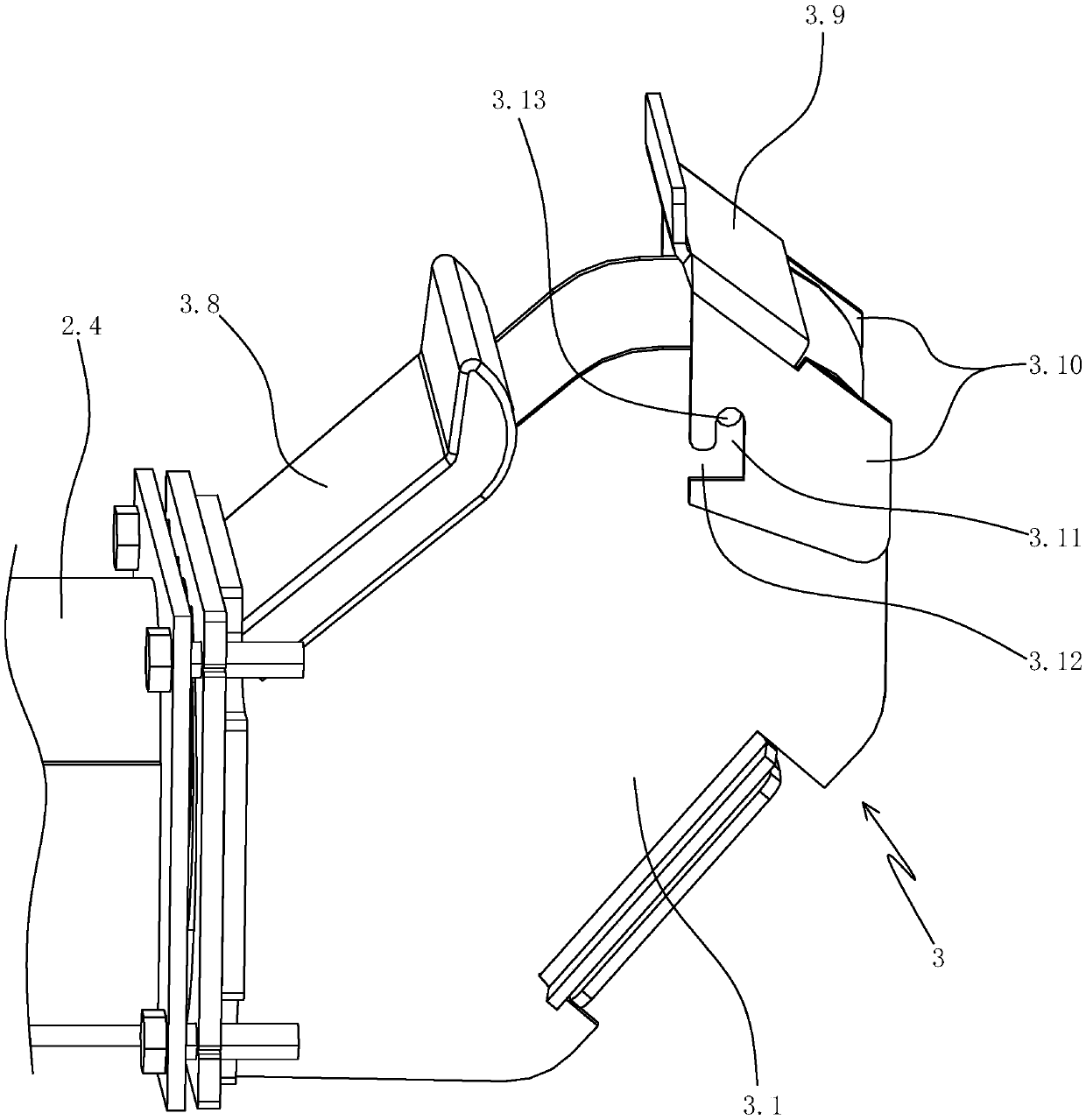 Two-stage screw feeding anti-tempering automatic slag removing burning device