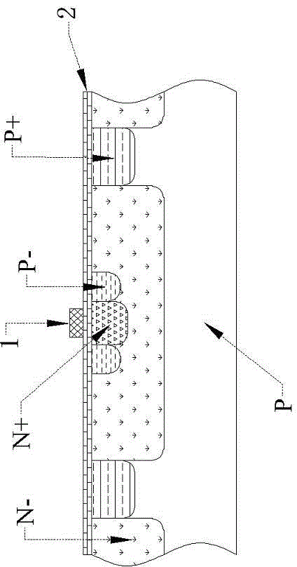 Anti-dispersion structure and manufacturing process of electron multiplying charge-coupled device