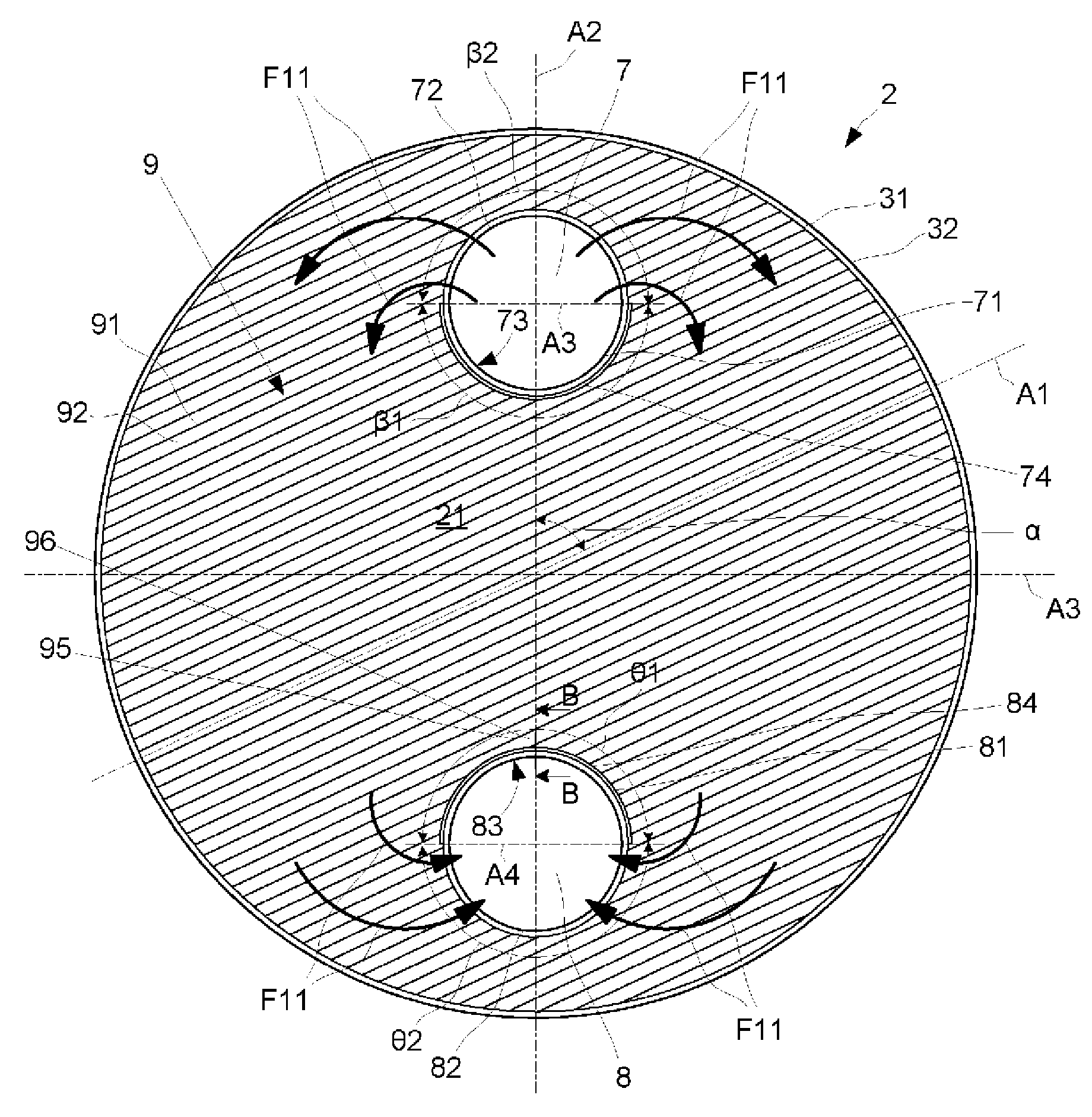 Heat transfer plate for a plate-and-shell heat exchanger