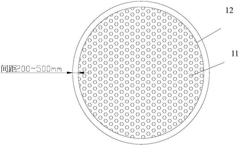 Flue gas flow equalizing partitioning device of wet-process desulphurization absorption tower