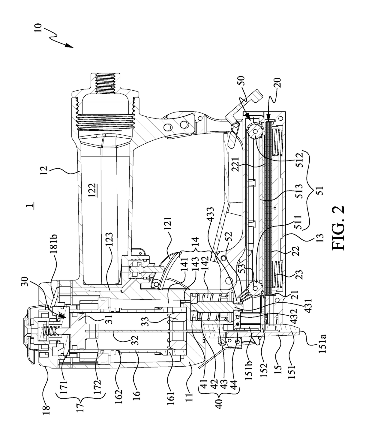 Pneumatic stapler