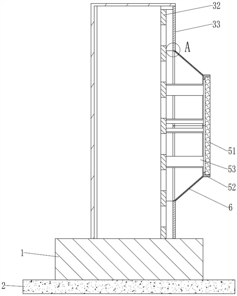 Installation and design structure combining large-specification stainless steel plate and three-dimensional glass modeling