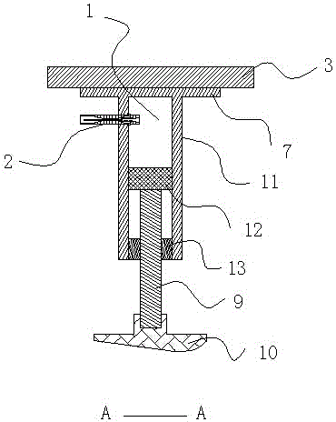 A built-in tire burst emergency device with an oil cylinder