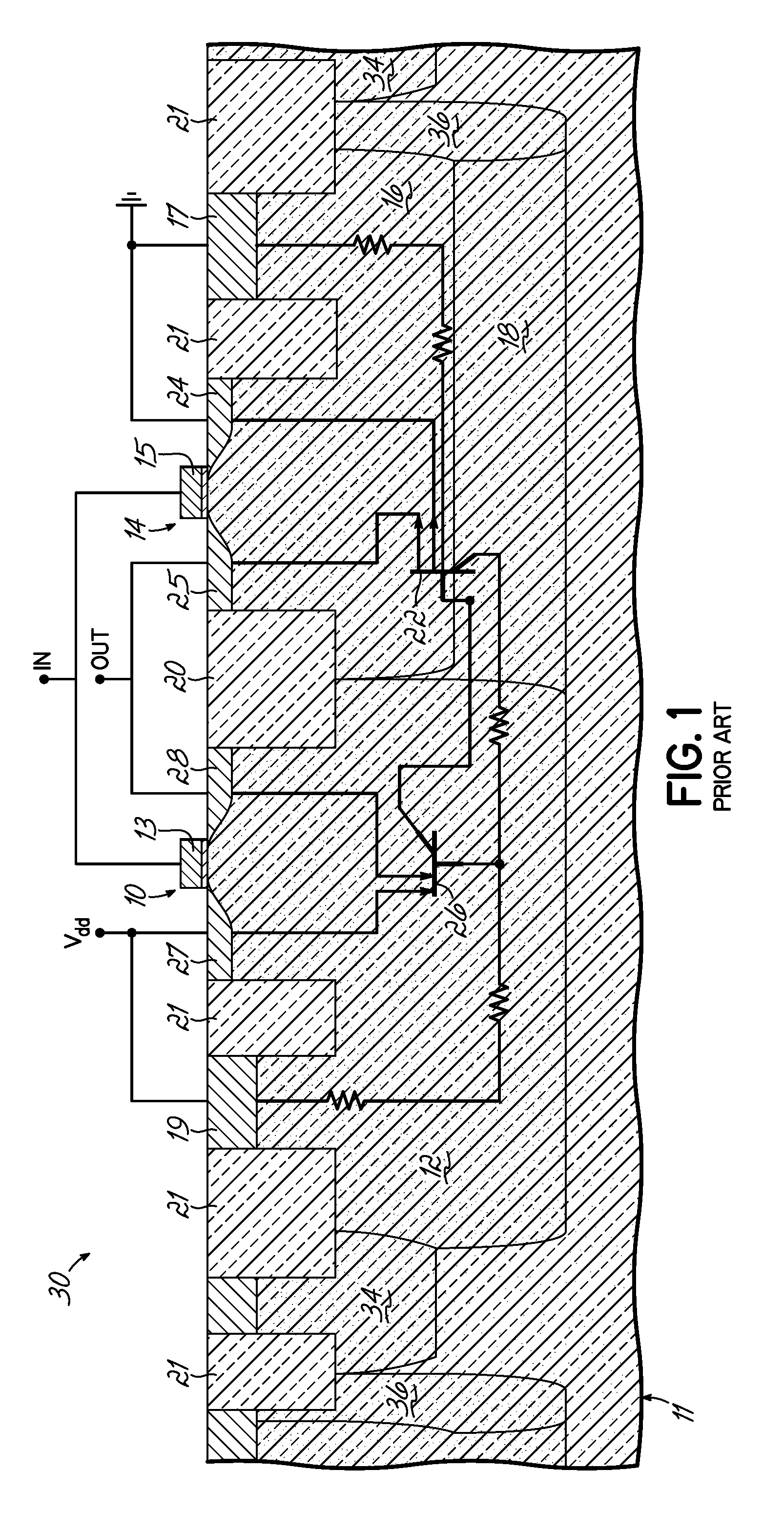 Methods and semiconductor structures for latch-up suppression using a conductive region