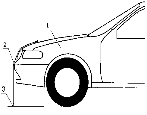 Marking device for pedestrian protection test