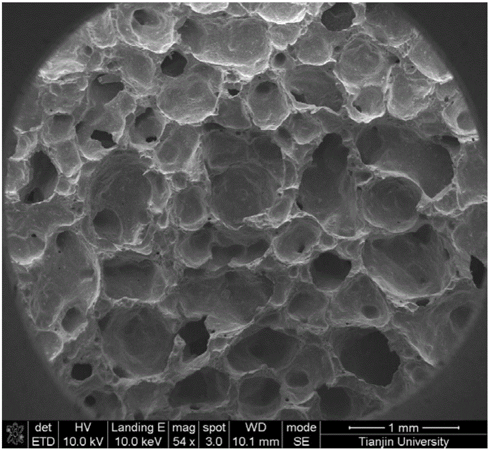 Preparation method of low density and high strength foam glass sintering at low temperature