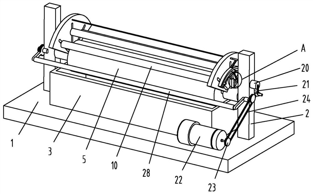 Impressing device of photogravure press