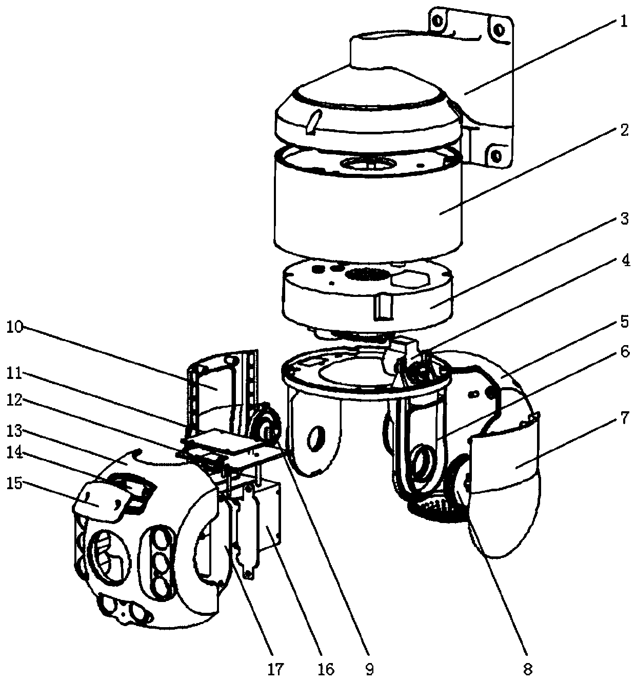 Million high-definition wireless network video variable-magnification pan-tilt monitoring camera