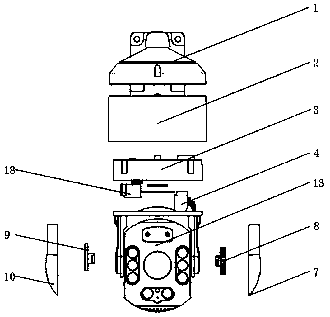 Million high-definition wireless network video variable-magnification pan-tilt monitoring camera