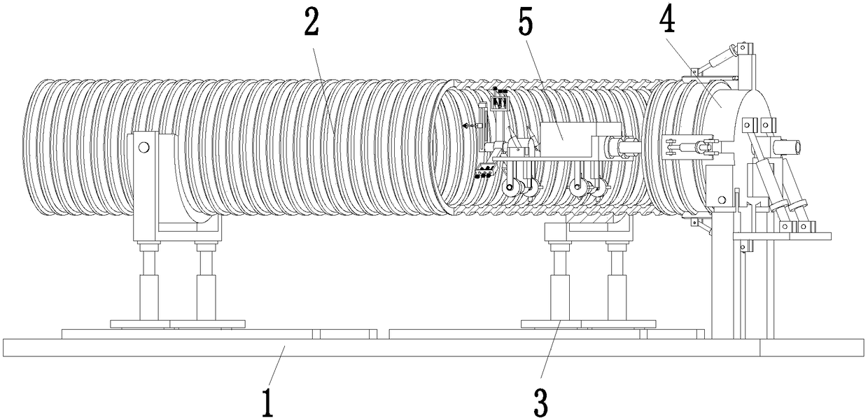 Pipeline automatic dirt-clearing cleaning equipment and pipeline automatic treatment method