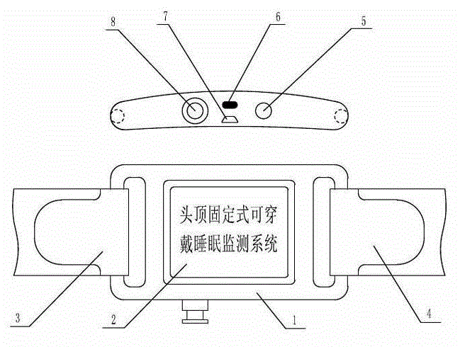 Wearable sleep monitoring system fixed on head top