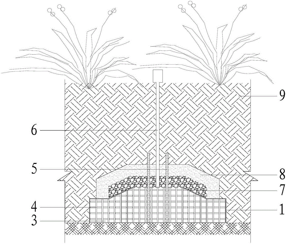 Rainwater storage recharging module and system which are suitable for urban green land