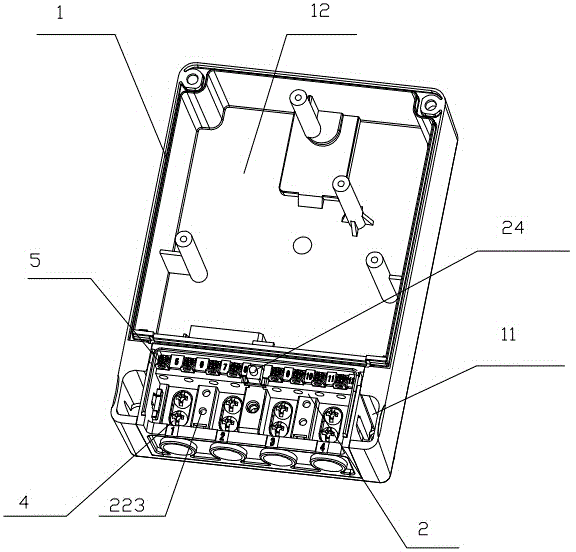 Ammeter housing and ammeter