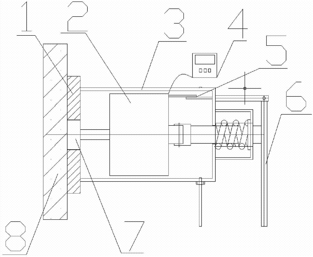 Ballastless track slab downward filling layer strength detection device