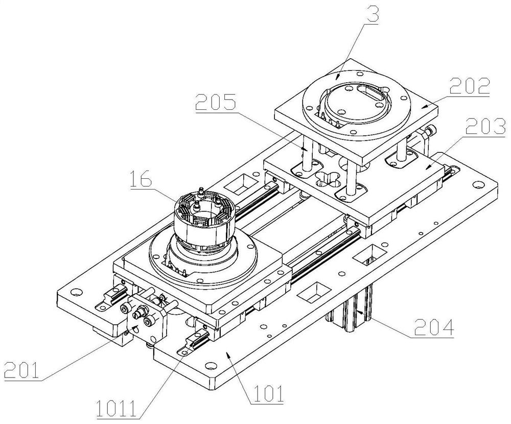 Hot charging equipment for motor stator