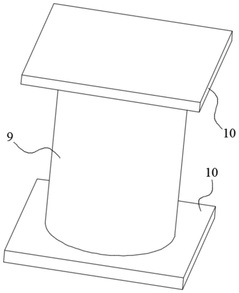 A construction method of an energy-dissipating and shock-absorbing composite shed-cave structure that resists the impact of landslides and collapses