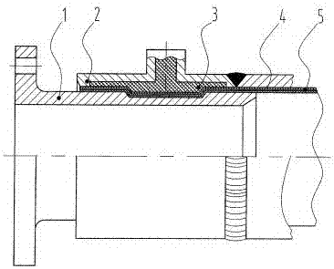 A flexible composite lining pipe connection device