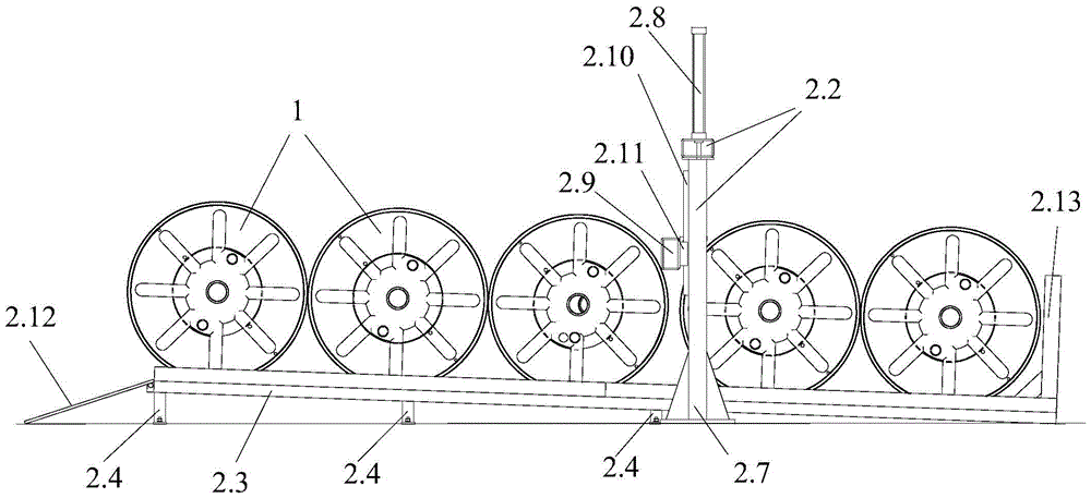 A wire reel automatic welding production line and its automatic welding method