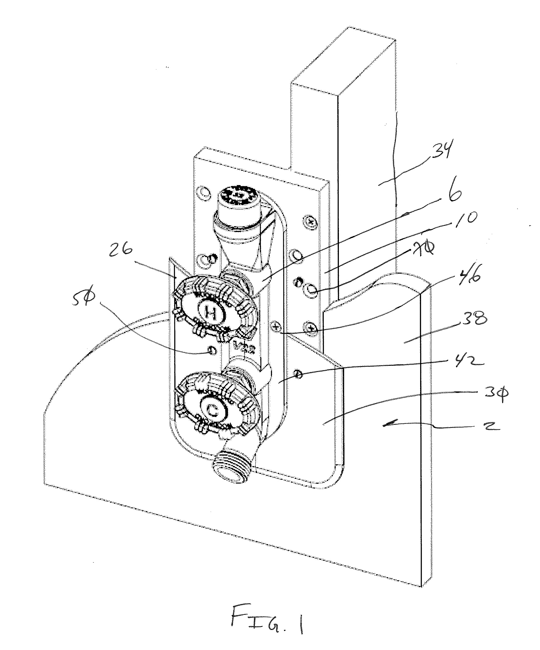 Mounting System for Hot and Cold Wall Faucets