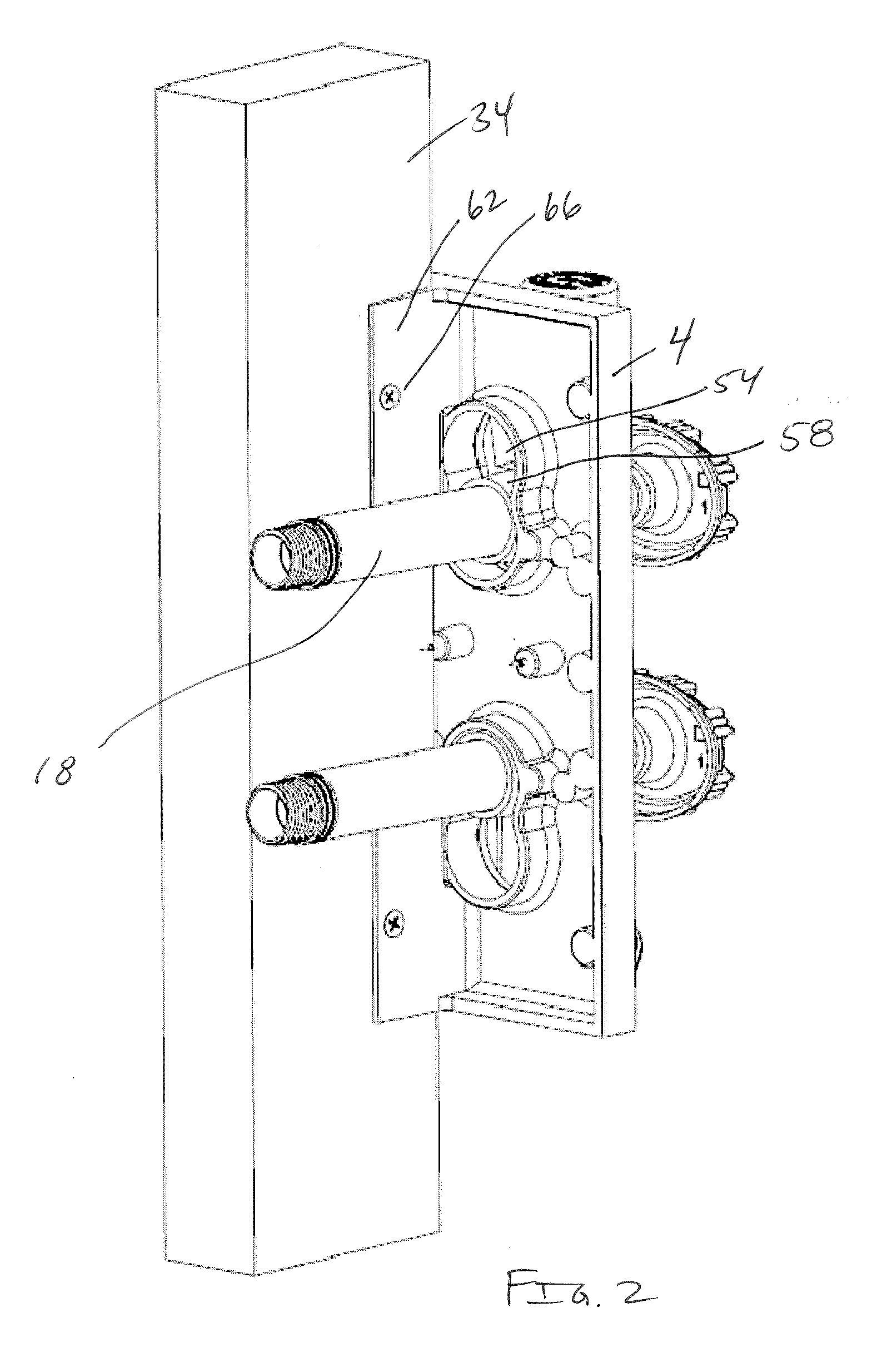 Mounting System for Hot and Cold Wall Faucets