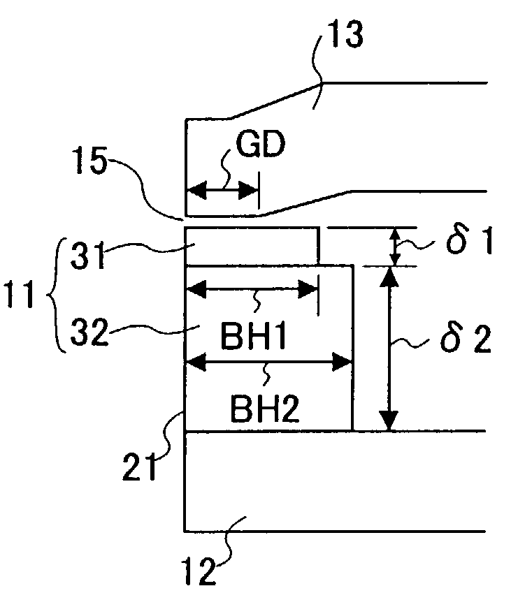 Recording magnetic head and magnetic storage device using the same