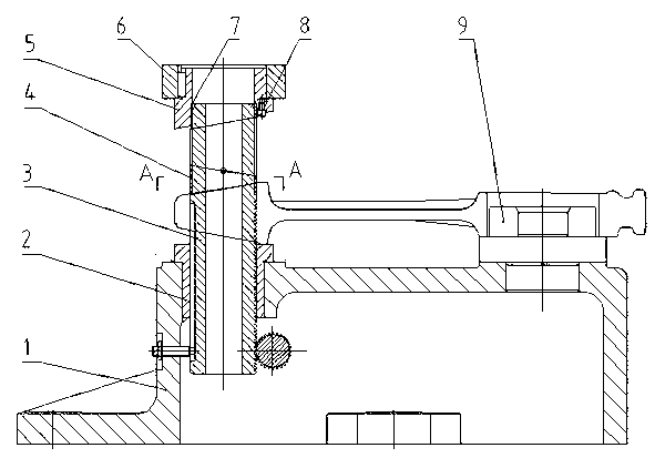 Tool for pressing small copper sleeve of engine connecting rod