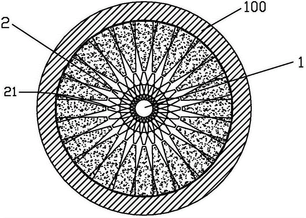 A jet descaling device and method for removing scales on the inner wall of metal pipes