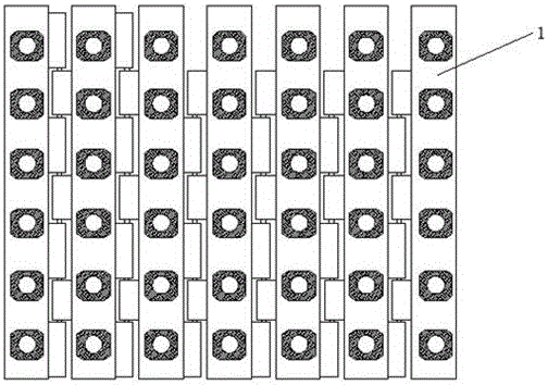 Mesh belt type distributing and combining device