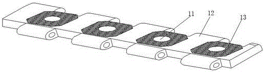 Mesh belt type distributing and combining device