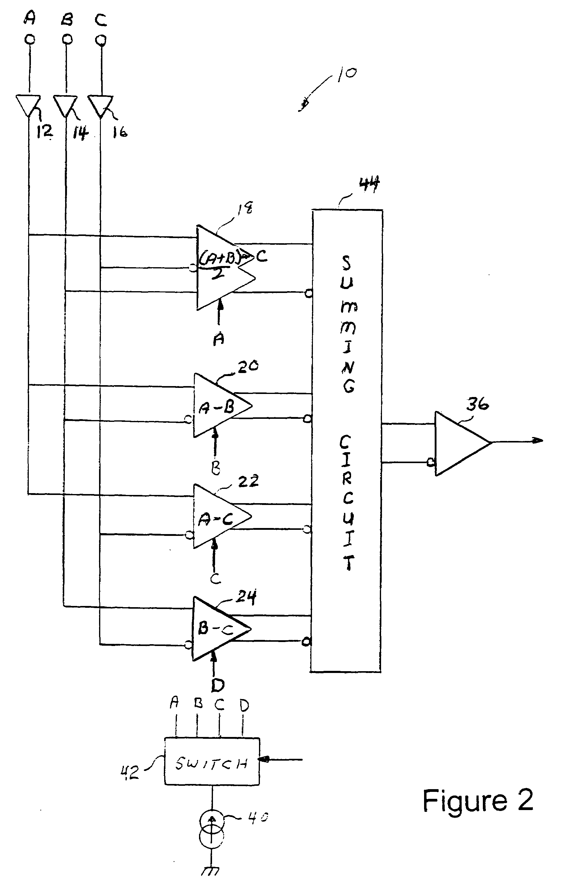 Mode selection amplifier circuit usable in a signal acquisition probe