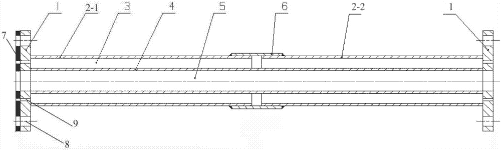 Double-layer pipe for gas supply of gas engine