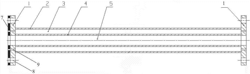 Double-layer pipe for gas supply of gas engine