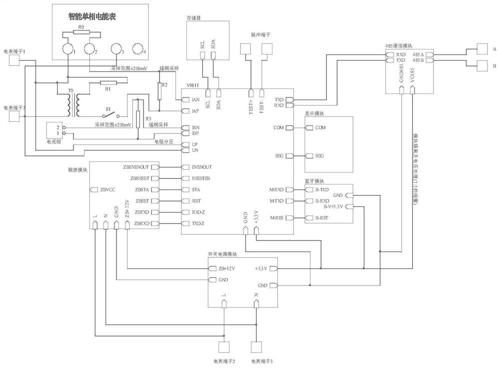 Field intelligent single-phase electric energy meter fault diagnosis instrument