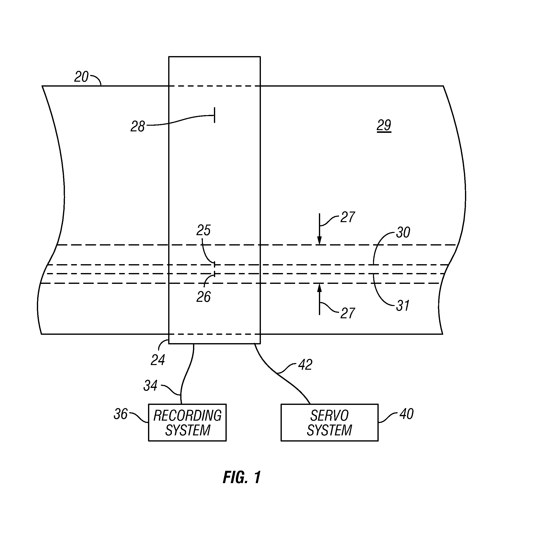 Multiple servo sensor configuration for magnetic tape timing based servo