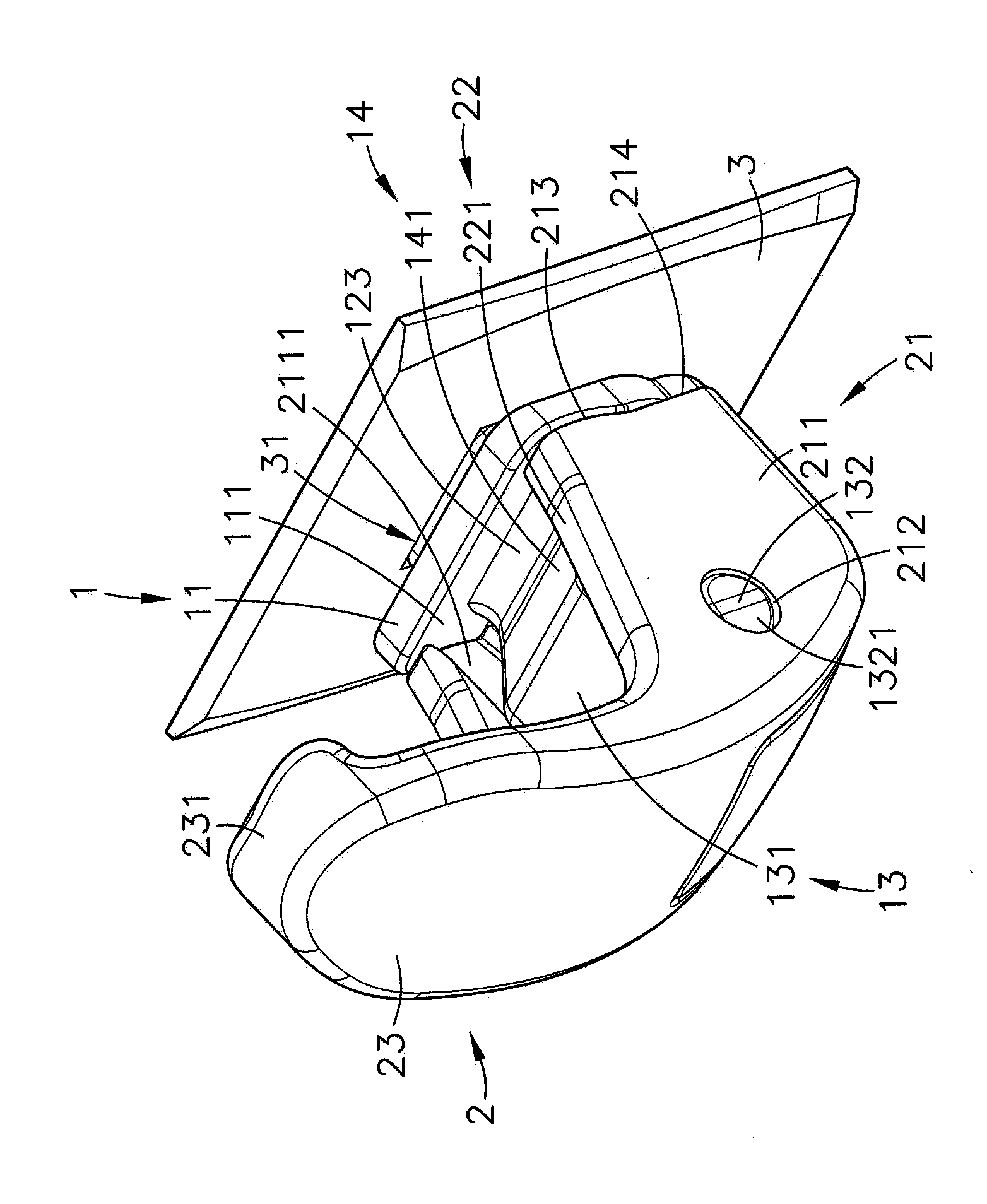 Gravity self-locking hook structure