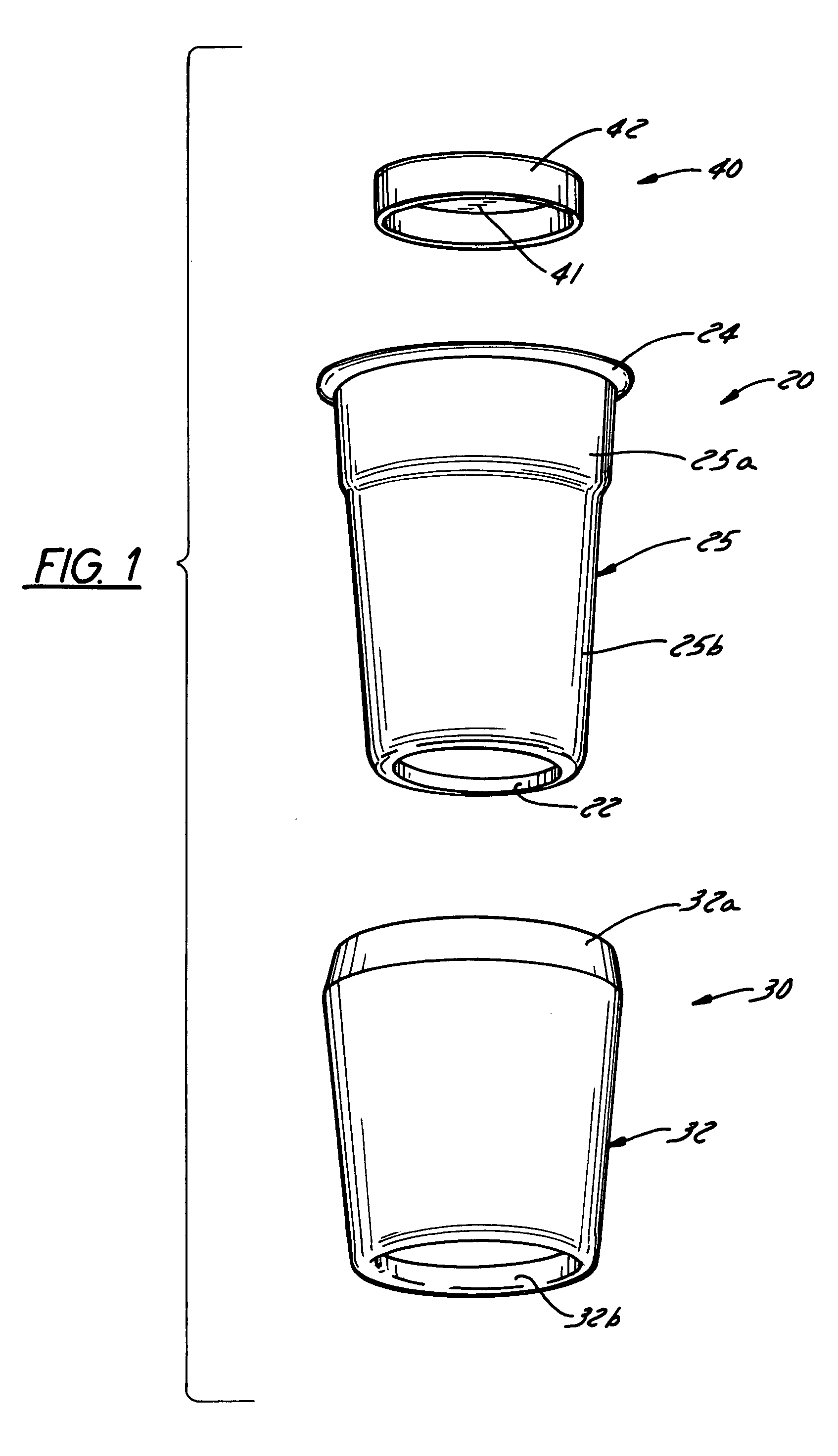 Double wall container with internal spacer