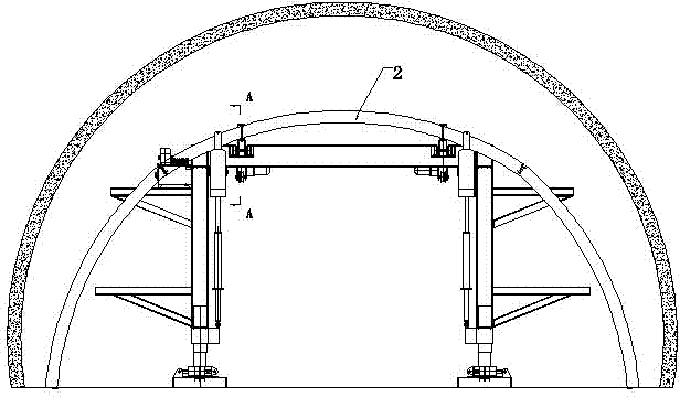 Mounting machine for steel arch of tunnel and mounting method of steel arch