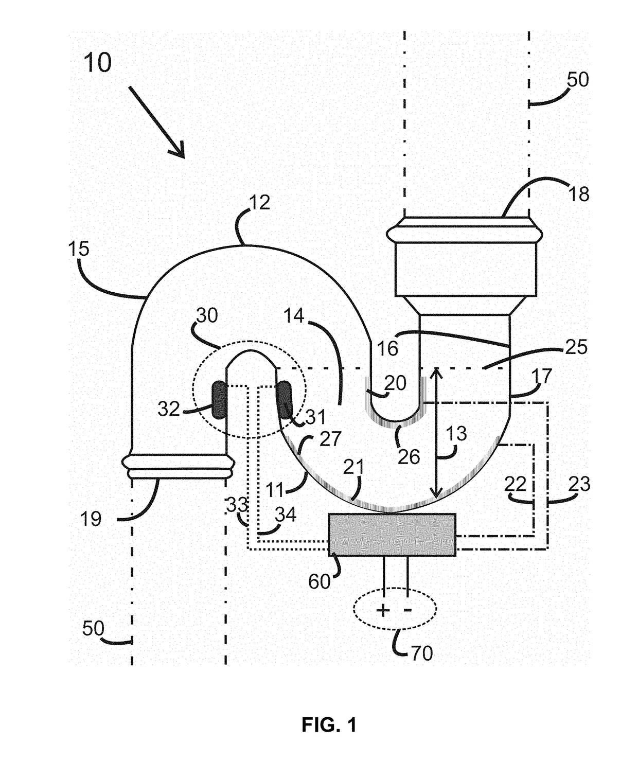 Siphon trap disinfection system