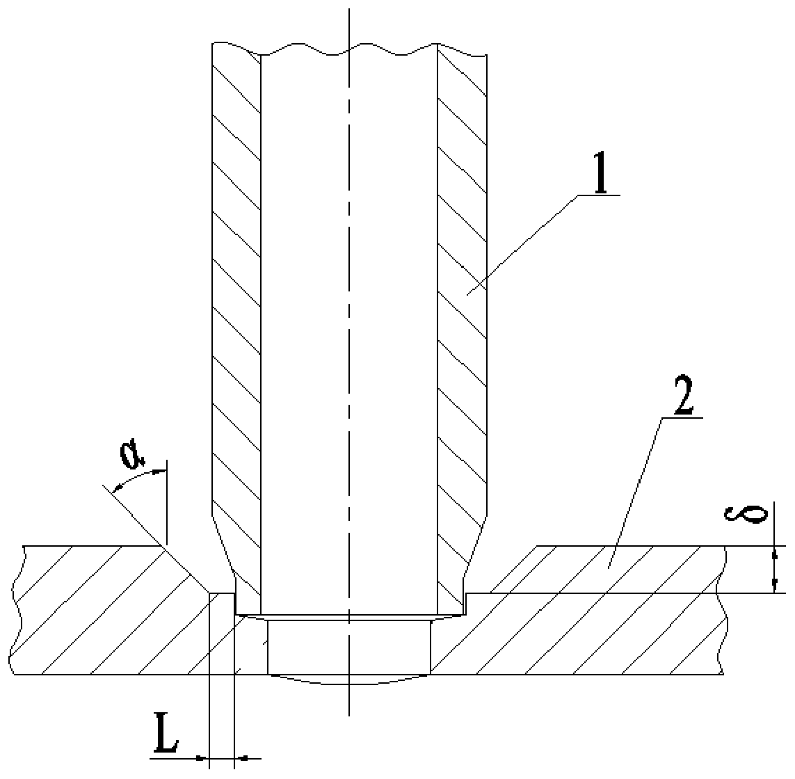 Mechanical welding method for closely-spaced pipe joint of header